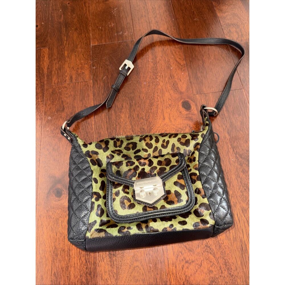 aimee kestenberg Leopard Print Cow Hide Quitled Satchel